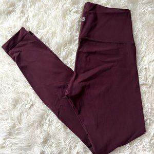 Lululemon Wunder Under Luxtreme Burgundy Size 6